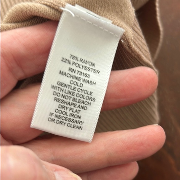 Elegant Tan Sweater with Ruffle Cuffs - Picture 9 of 9